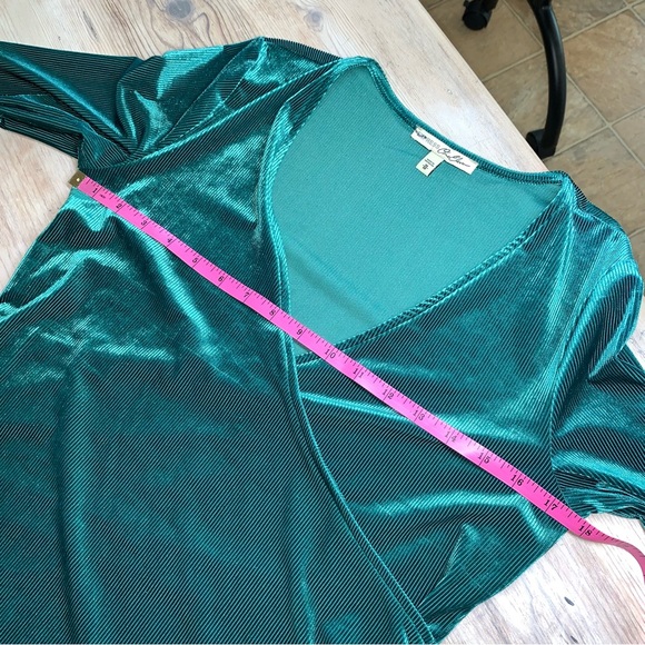 Express Velvet Ribbed Surplice Top - Picture 12 of 12